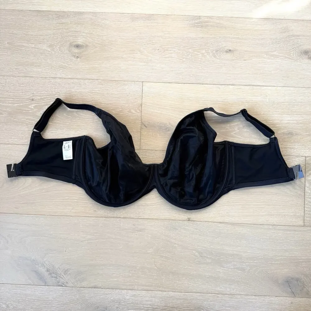 Elomi Essentials US 40M Black Plunge Underwire Bikini Top Style ES7504BLK - Picture 6 of 10